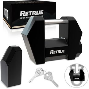 Retrue Trailer Longan Acpler Lock ، ترقية مقطورة Cyberlock Dia 1/4 '' ، Wide Wide 1.2 '' Span Trailer Lock لمزالج مقرنة على نطاق واسع ، إكسسوارات القوارب ، مقرن سيارة شاحنة RV ،
