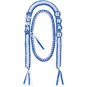 TFTAFAN 2 pieces Extra Long Grad Leis 70 inch Graduation Lei Necklace Class of 2025 Graduation leis Braided Necklaces For High School College Graduation DIY Decors