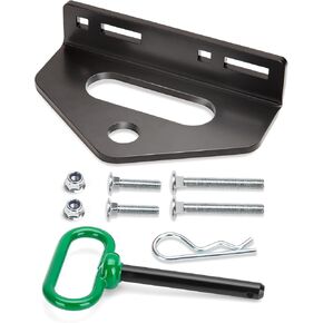 Zero Turn Trailer Hitch with Hitch Pin, 1/4"(6mm) Thick Heavy Duty Steel Universal Lawn Mower Towing Hitch Kit with Pin, Versatile Chain Slot Rugged Hitch Included Carriage Bolt & R Clip Red & Red