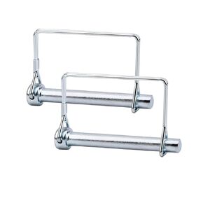 2 Pack 3/8x2-3/4in Trailer Coupler Pin, Heavy Duty Hitch Pin Towing Hitch Accessories Safety Wire Lock Pin Clip for Towing, Secure PTO Shaft, Trailers, RVs, Boats, and Farm Equipment