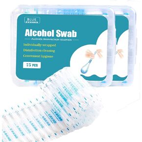 Alcohol Swabs Cotton Q Tips Sanitary First Aid Kit |150ct | Safety for Nasal Emergency Care Individually Wrapped (Alcohol Sticks)