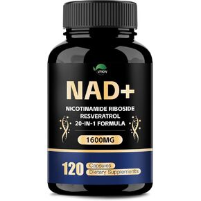 ملحق NAD ، مكملات NAD+ 1500mg مع ريسفيراترول ، نيكوتيناميد ، كيرسيتين ، COQ10 ، دعم الطاقة والإصلاح ، الحيوية ، غير المعدلة وراثيا ، لا حشو (120 كبسولة)