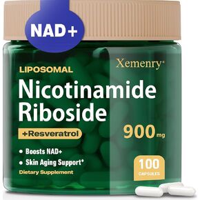 Liposomal NAD Supplement for Men & Women - 100 Capsules | Nicotinamide Riboside, Resveratrol, NMN Alternative for Enhanced Energy & Anti-Aging