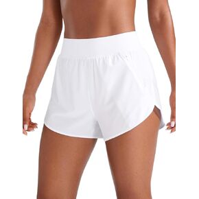 CRZ YOGA High Waisted Dolphin Shorts for Women 3" for Running Athletic Workout Gym with Zipper Pockets Liner