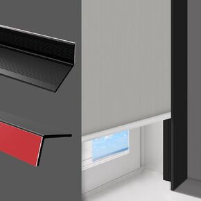 Seeye Blackout Light Rinkers ، PVC Light Rights Side Protecs for Block Window Shades and Strims 100 ٪ Lackout Lapted Light Locking Locking Lings for Bedroom ، سهل التثبيت (أبيض ، 16.9 '' ، 6pcs)