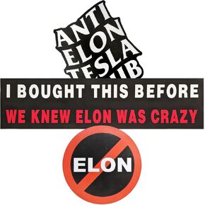 3 عبوات مضادة للسيارات مغناطيسية آمنة قابلة للإزالة ، لقد اشتريت هذا قبل أن تخرج Elon Crazy Te-Sla Club Magnets شارات ساخرة قابلة للتسلية لأصحاب Tesla (لا يوجد غراء لا توجد بقايا