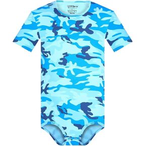 Adult Onesie for Men Cotton Pajama Jumpsuits One Piece Romper Bodysuit Short Sleeve Camouflage Top in Kuwait