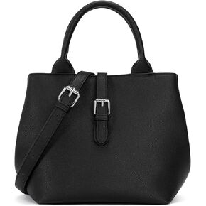 BOSTANTEN Satchel Bag for Women- Adjustable Shape, 3-Way Carry Convertible Vegan Leather Tote for Work Travel