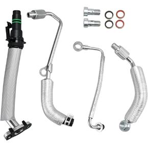 Turbo Oil Return Drain Line & Oil Feed Pipe Hose kits Compatible with Chevrolet Cruze 2011-2016 Sonic 2012-2020 Trax 2015-2021 Buick Encore 2013-2021 1.4L Engine Replace#: 55587854 55592600