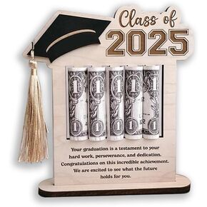 2025 حامل أموال التخرج لخريجي جامعة كبار الجامعات - صندوق هدايا نقدي خشبي هدايا التخرج 2025 （مقطع نقدي） (مقطع نقدي)