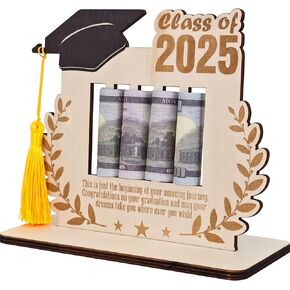Graduation Gifts Graduation Money Holder 2025 Wooden Table Cash Holder Class of 2025 Congrats Grad Money Holders for High School College Graduates