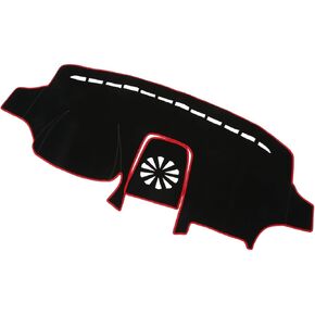 غلاف Motoforti Dash لفورد EcoSport Non-Slip | Center Console Dashboard Cover Mat Black Red 1 PCS