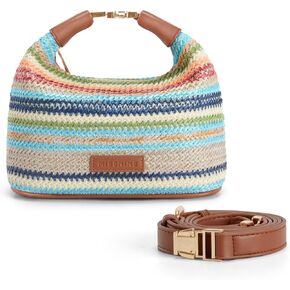 Missnine Small Straw Purse for Women Summer Woven Raffia Beach Crossbody Shoulder Bags Vacation Top Handle Satchel Handbag