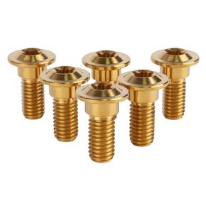 6pcs التيتانيوم بولت M8 × 20 مم 25 ملم دراجة نارية المسمار الفرامل الخلفية