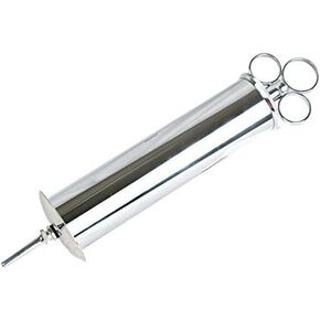 Tufail Ear Wax Removal Syringe 2 OZ - Brass with Chrome Finish Ideal for Household, EMT, Firefighter, Police, Medical Student, School and Hobby