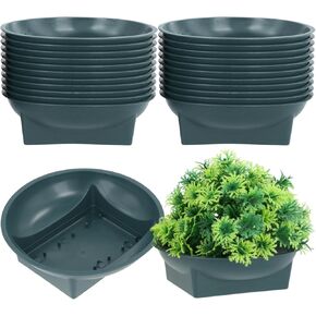 Lnrueg 24 Pcs Floral Supplies Green Bowls for Flower Arrangements, Floral Arrangements Bowls for Holiday Wedding Fresh Flower Decoration Supplies