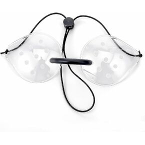 Plastic Eye Shield, 2 Pcs 9-Hole Eye Patches with Adjustable Strap Clear Eye Patch Eye Surgery Covering Breathable Eyepatch After Cataract Surgery Eye Protections for Adults Eye Care Supplies