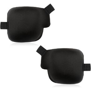 2pcs eyepatch للبالغين ، تصحيح عين البوليستر القابل للتعديل للعينين البطيئة قابلة لإعادة استخدام بقع عين واحدة للرجال للنساء للعينين اليسرى أو اليمنى (أسود)