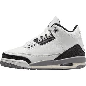 Big Kid's Air Jordan 3 Retro Summit White/Fire Red 'Cement Gray' (DM0967 106) Gradeschool GS