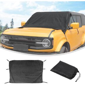 Linskip Winter Wintern Windshield Snow Cover-Piper Protection and Frose Free Clarity ، يناسب السيارات والشاحنات وسيارات الدفع الرباعي ، قماش | الملحقات الخارجية (كبيرة)