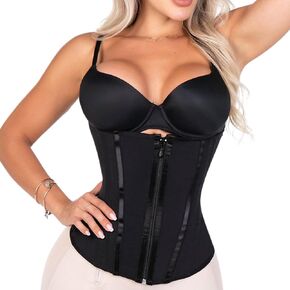 LO NUESTRO Cinturilla Colombiana Moldeadora Colombian Waist Trainer for Women Corset Faja with Zipper Cinturillas Reductoras
