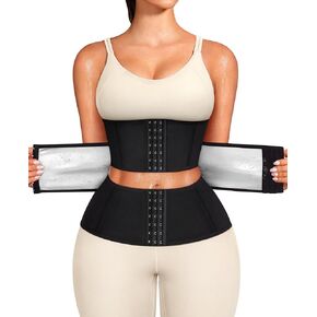 Junlan Waist Trainer for Women Sauna Sweat Waist Trainer for Working Out(Black,Large)