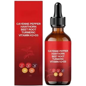 قطرات Aeluro Cayenne ، مستخلص الفلفل الفلفل الحار ، 60 مل قطرات سائل الفلفل الحريف (1pcs)-