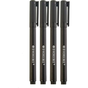 أقلام دايفرسيبي ذات الرأس الرفيع الدائمة، 3 عبوات من أقلام التحديد سريعة الجفاف، أقلام كتابة ملاحظات لاصقة شفافة، لوازم فنية للمكتب والمدارس، أقلام تحديد دقيقة زيتية ملونة in Kuwait