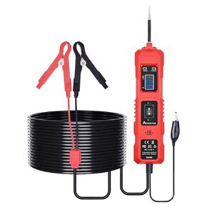 6V-48V DC CAR POWER CIRCLE TESTER مع مصابيح LED ، والسيارات الرقمية للسيارات الكهربائية مكتشفة قصيرة مع كابل 4.5M