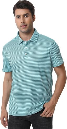 Men's Polyester Pique Polo Shirts Summer Casual Printed Short Sleeve Golf Polo Shirts in Saudi Arabia