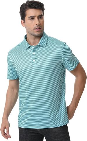 Men's Polyester Pique Polo Shirts Summer Casual Printed Short Sleeve Golf Polo Shirts in Saudi Arabia
