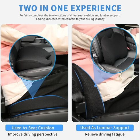 Nilight Car Car Cushion Black Mesh Memory Foam Foam Wedge Creadible مريحة لقيادة العمل اليومية عرق النسا وتخفيف آلام عظم الذنب تحسن رؤية القيادة in Kuwait