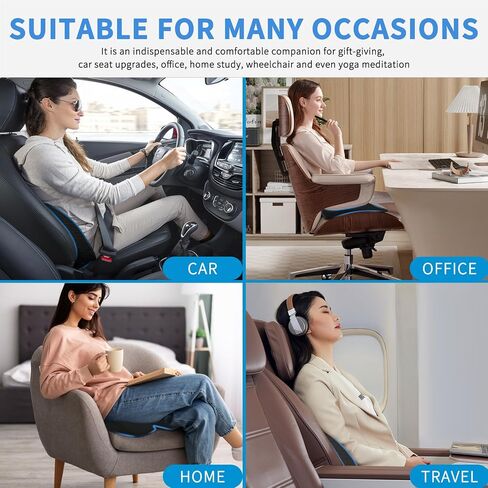 Nilight Car Car Cushion Black Mesh Memory Foam Foam Wedge Creadible مريحة لقيادة العمل اليومية عرق النسا وتخفيف آلام عظم الذنب تحسن رؤية القيادة in Kuwait