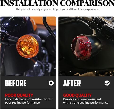 غطاء عدسة ضوء إشارة الانعطاف الأمامي والخلفي مناسب لدراجات Harley Sportster 883 1200 Dyna Road Glide Street Glide (أحمر) in Saudi Arabia