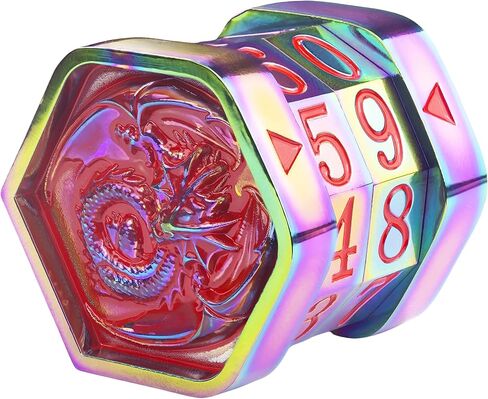 Metal MTG Life Counter Magic the Gathering Cards Life Counter MTG Forctions Metal Flying Dragon Life Counter Game Gifts مناسبة للعبة Game MTG RPG Table Cards (Pearl Silver_Green) in Saudi Arabia