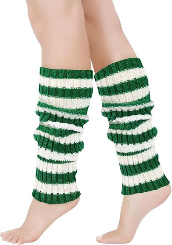 Junely Leg Warmers for Women Striped Leg Warmer Knit Legwarmers Cosplay Costume Accessories in Saudi Arabia