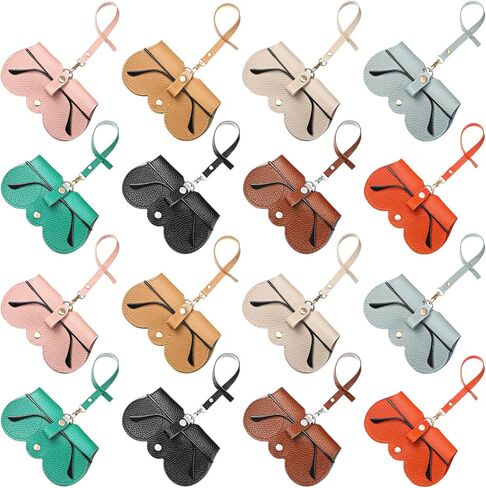 8 Pcs Soft Leather Sunglasses Bag Sunglass Holder for Purse Portable Glasses Case with Strap for Women Men in Kuwait