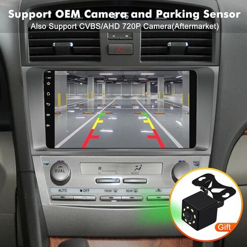 2+32G Android 10 Double Din Car Stereo for Toyota Camry 2006-2011 with 9 Inch Touchscreen Radio Built-in Wireless Carplay/Android Auto/GPS/Bluetooth/FM/AUX-in/Steering Wheel Control/Backup Camera in Saudi Arabia