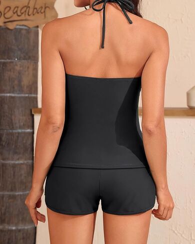 ملابس السباحة للسيدات تانكيني مع شورتات - رسنتين من قطعتين للسباحة 2025 بدلة السباحة السيطرة على البطن مع جيوب in Kuwait