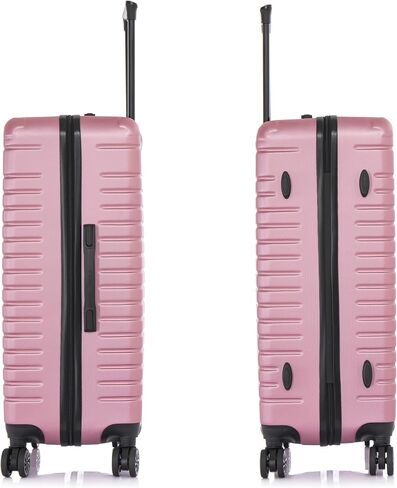 InUSA DEEP Luggage with GEL Handle | Spacious Traveling Suitcases Travel Suitcase with Dual Spinner Wheels and Studs | 28 Inch Large Hardside Luggage | Black in Saudi Arabia
