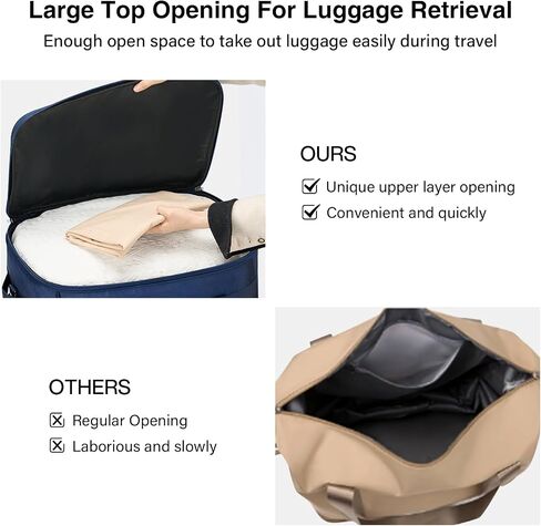 MILADA Travel Luggage Bag Suitcases with Wheels Expandable Foldable Travel Bag Collapsible Rolling Duffle Bag Large Suitcase for Men Women without Telescoping Handle, Black in Kuwait