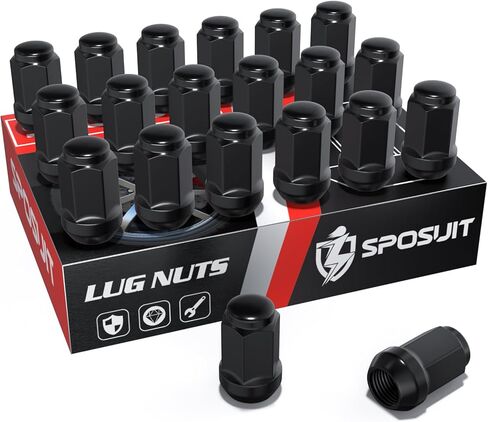 Sposuit M12x1.5 صواميل العروة - بديل لسيارة Honda Civic 2006-2024، 2003-2024 Accord، 1997-2024 CR-V، 2016-2024 HR-V - صامولة عروة كروم مغلقة النهاية (20 قطعة) in Kuwait