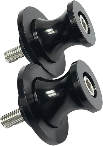 2pcs M6 X1.5 Motorcycle Swing Arm Spools Sliders CNC 6mm Swingarm Stand Screw Replacement for Yamaha FZ09 FZ10 MT09 MT10 YZF R1 R6 R125 R6S R25 R3（Black) in Saudi Arabia