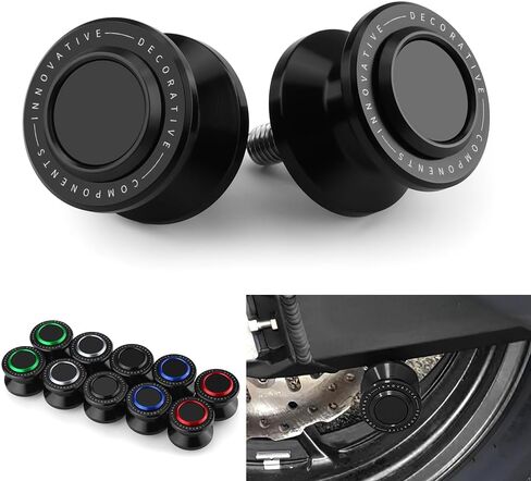 8mm Swingarm Spools Sliders Fit Ninja 400 500 Ninja650 ZX-6R ZX-10R Z900 Z650 Z400 GSXR6000 GSXR750 GSXR1000 CBR 600 CBR600RR CBR1000RR RR F2 F4 F4I | M8 Sliders الإطار الخلفي العالمي يقف BK in Kuwait