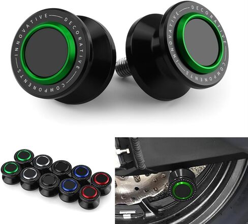 8mm Swingarm Spools Sliders Fit Ninja 400 500 Ninja650 ZX-6R ZX-10R Z900 Z650 Z400 GSXR6000 GSXR750 GSXR1000 CBR 600 CBR600RR CBR1000RR RR F2 F4 F4I | M8 Sliders الإطار الخلفي العالمي يقف BK in Kuwait