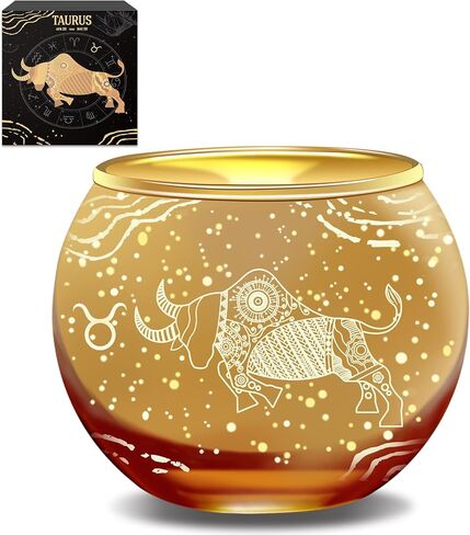 AOVILA Taurus Gifts for Women Gold Votive Candle Holder Tea Light Candle Holder with Tea Light Candle Gift Set for Zodiac Astrology Birthday Gifts Women Mother Home Decor Table Centerpiece in Kuwait