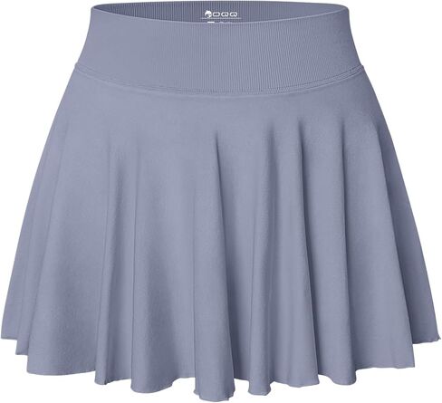 OQQ Women Mini Skirts 2 in 1 Flowy Basic Versatile Stretchy Flared Casual A-line Skirt with Pockets in Kuwait