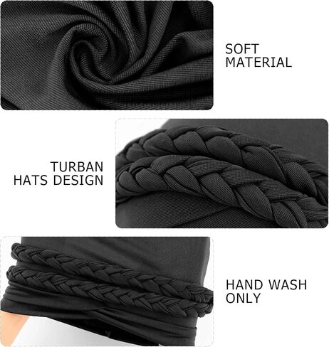 DRESHOW African Women Turban Caps Beanie Twist Headscarf Pre-Tied Double Twisted Braid Hair Cover Wrap Hat Chemo Cancer Cap in Saudi Arabia