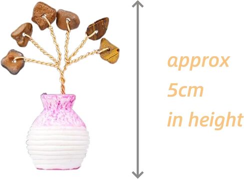 Mini Gemstone Life Tree in Decorative Vase – 5cm | Handcrafted Crystal Décor (Green Aventurine) in Kuwait