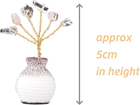 Mini Gemstone Life Tree in Decorative Vase – 5cm | Handcrafted Crystal Décor (Green Aventurine) in Saudi Arabia